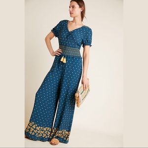 NWT Anthropology FARM Rio Rosewood Jumpsuit Floral
